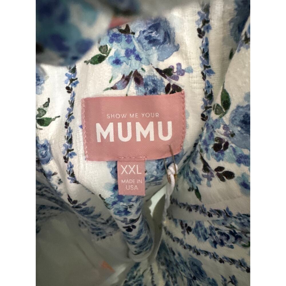 Show Me Your Mumu x Amanda Stanton Nina Skort Dress Blue Bliss Stripe size XXL - Picture 4 of 4